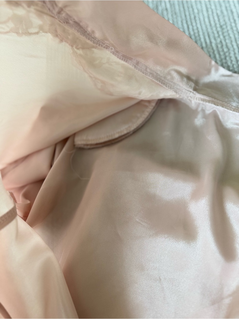 Vintage California Dynasty Blush Pink Satin Chemise Robe 2 Pc Set Sz Large - Picture 12 of 16